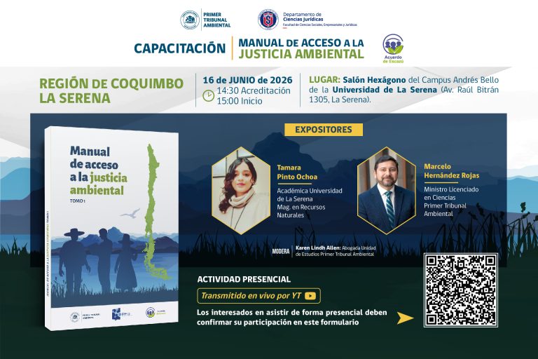 Primer Tribunal Ambiental realizará capacitaciones sobre acceso a la justicia ambiental en La Serena y Copiapó