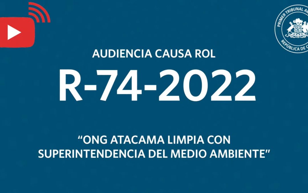 R-74-2022: «ONG Atacama Limpia con Superintendencia del Medio Ambiente»