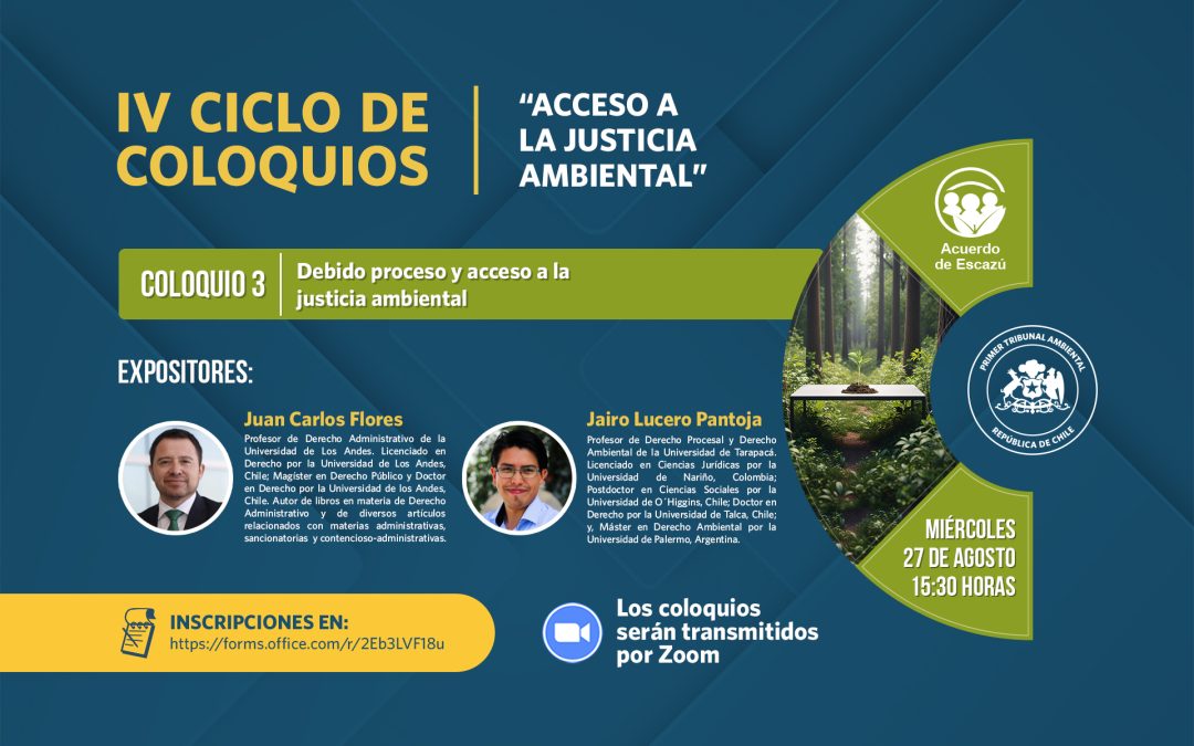 Coloquio «Debido proceso y acceso a la justicia ambiental»: Inscripciones abiertas