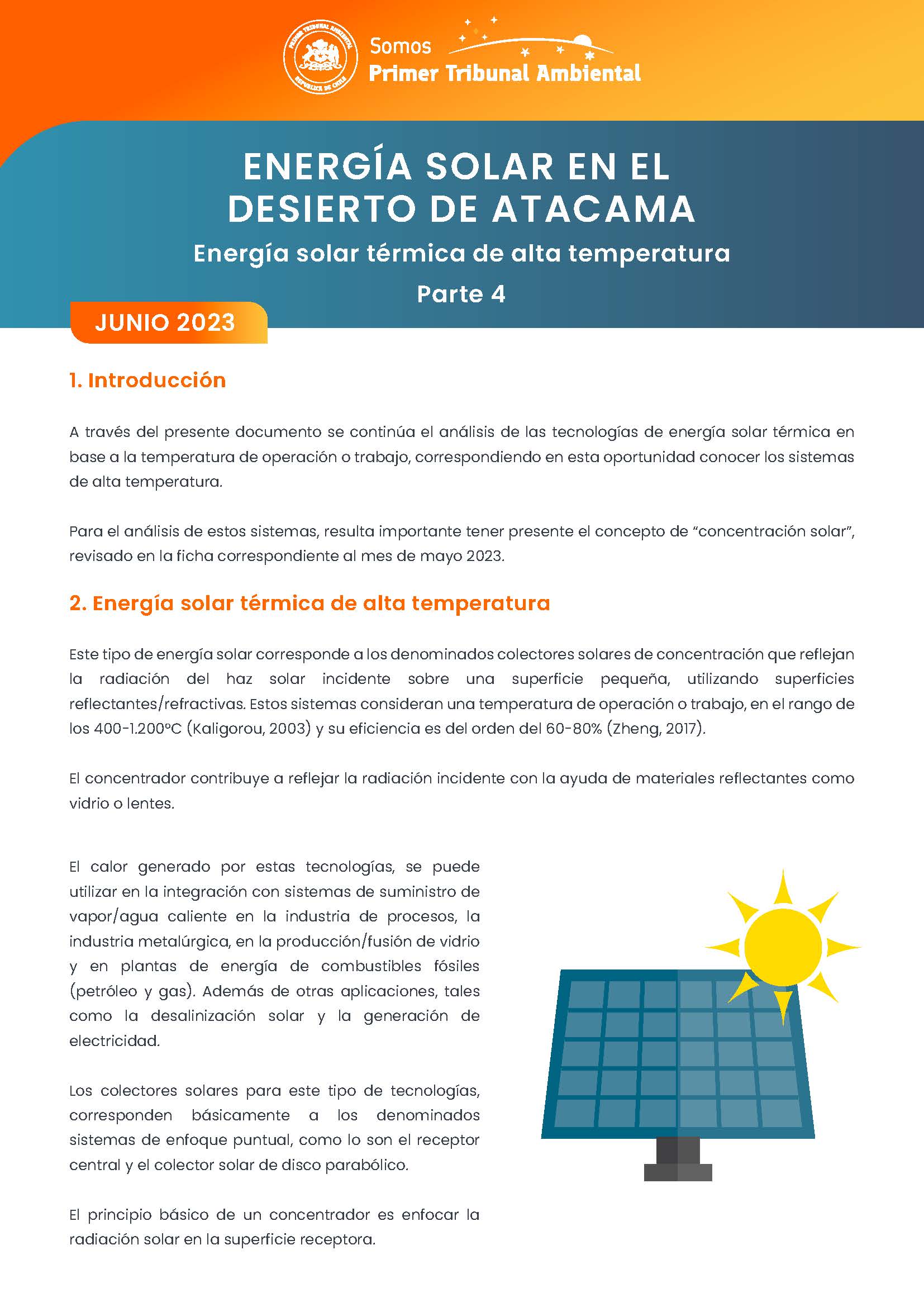 Energía solar en el Desierto de Atacama – junio 2023