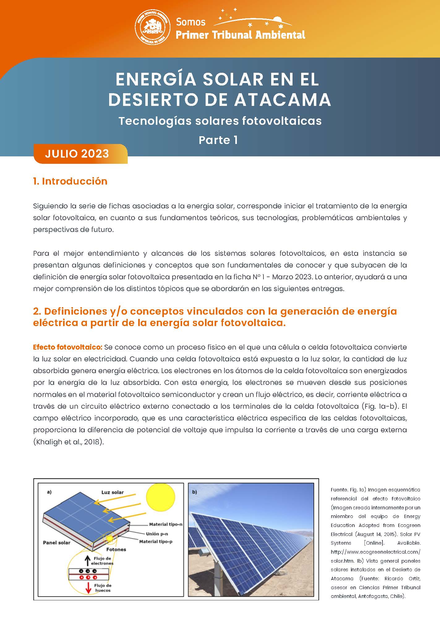 Energía solar en el Desierto de Atacama – julio 2023