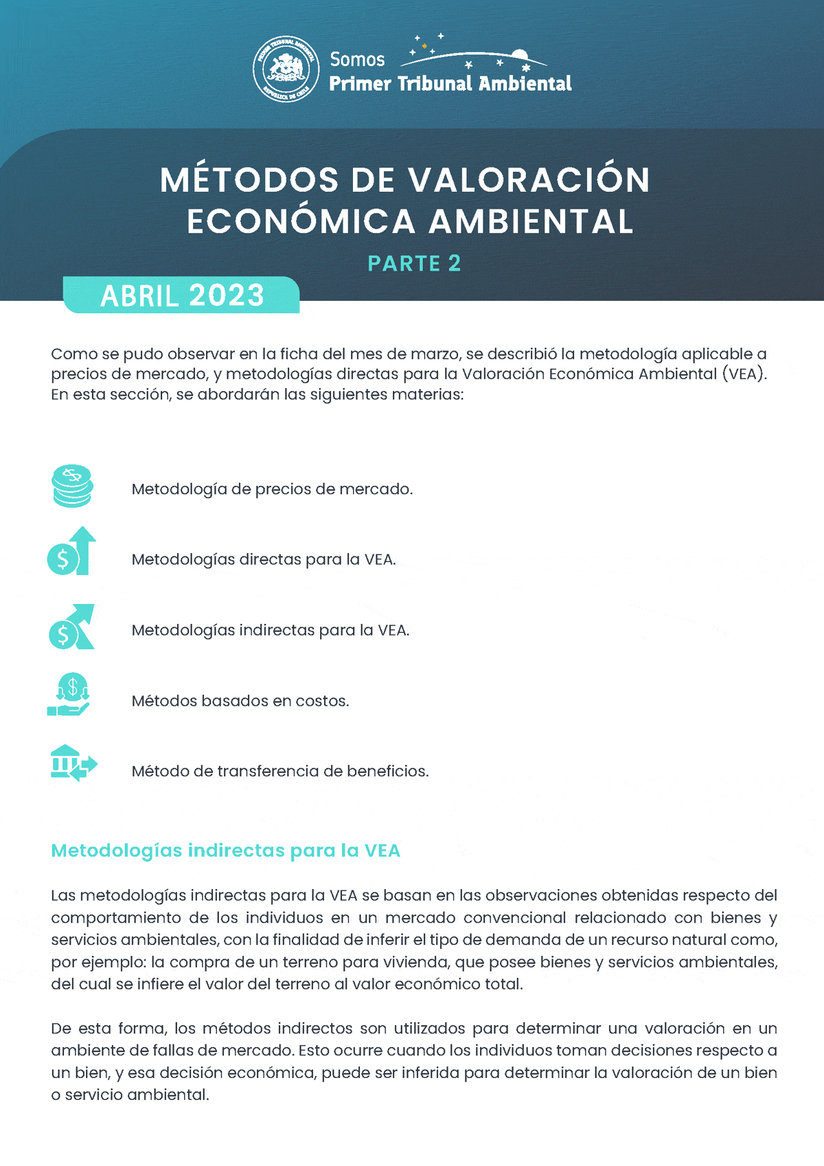 Valoración económica abril 2023