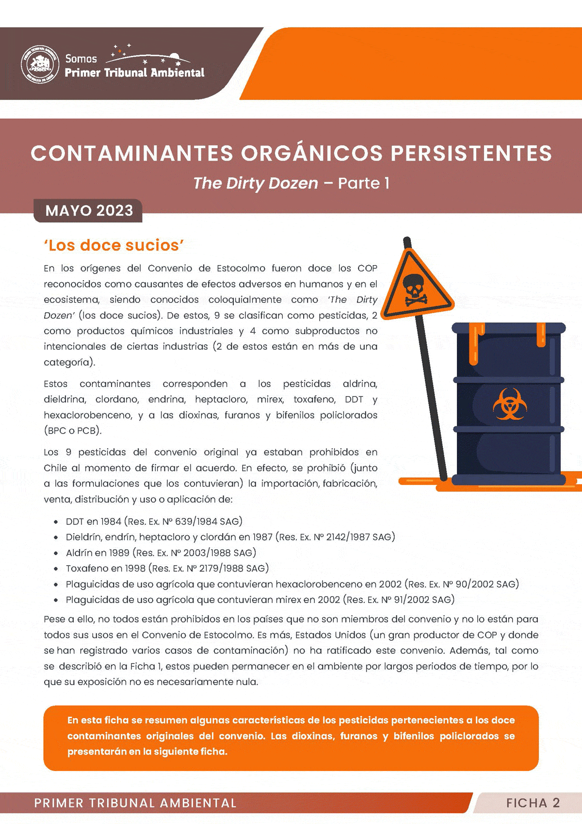 ¿ Qué son los contaminantes orgánicos persistentes? «Los doce sucios»