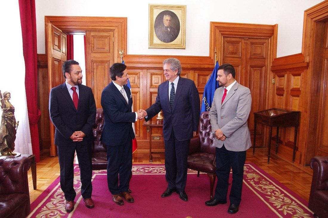 Ministros del 1TA son recibidos por el Presidente de la Corte Suprema 