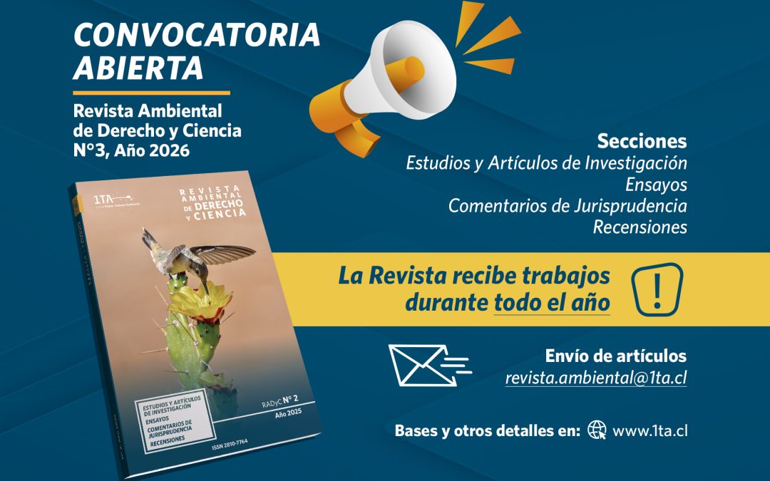 Convocatoria Revista Ambiental de Derecho y Ciencia N°3, Año 2026