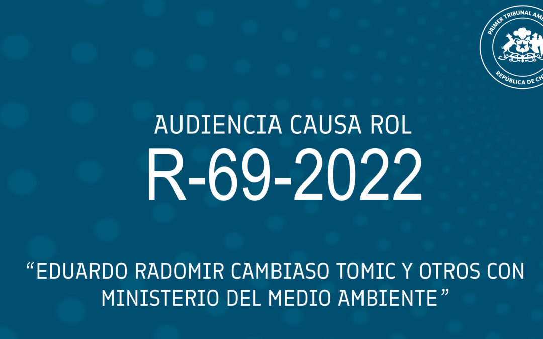 Audiencia R-69-2022 «Eduardo Radomir Cambiaso Tomic y otros con Ministerio del Medio Ambiente»