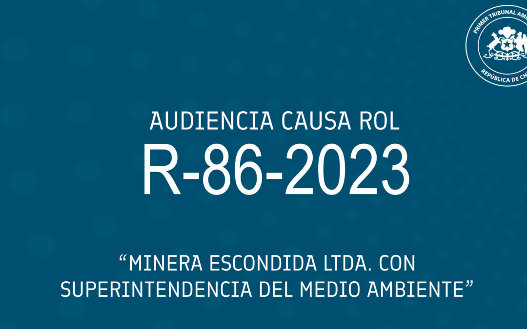 Audiencia R-86-2023 «Minera Escondida Ltda. con Superintendencia del Medio Ambiente»