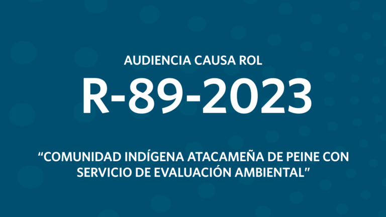 Audiencia R-89-2023 «Comunidad Indígena Atacameña de Peine con Servicio de Evaluación Ambiental»